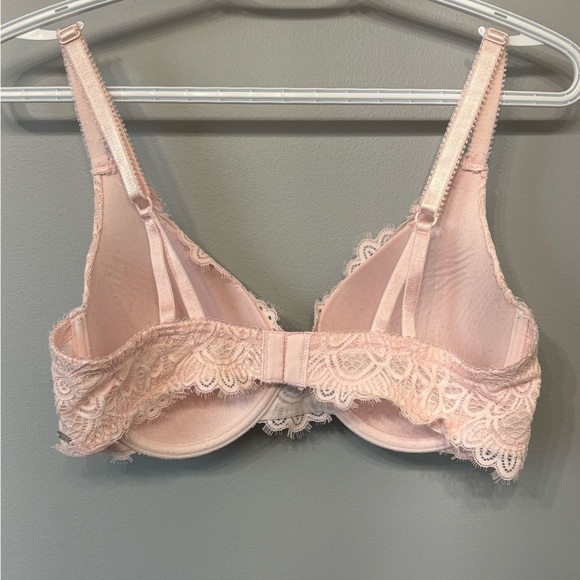 La Vie En Rose Lightly Lined Memory Foam Pink Lace Bra D34 - Picture 5 of 6